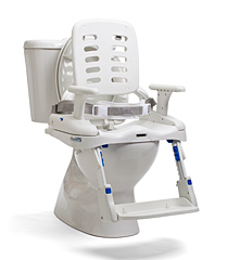 The Rifton HTS shown mounted on a toilet seat
