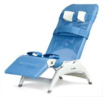 Product photo of the Rifton adaptive bath chair the WAVE in the new color blue
