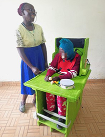 A supportive chair made by APT Kenya