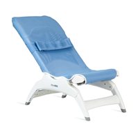 Rifton light blue Wave bath chair on white background